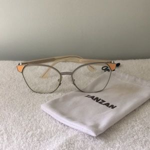 Large vintage style metal optical frames